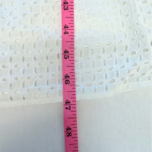 1901 Cotton White Eyelet Cottagecore Button Up Sleeveless Bohemian Midi Dress 12 - Picture 12 of 13